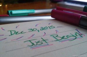 just begin to write